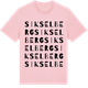 Pink Cotton t-shirt med Sikselberg ordlek t-shirt