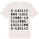 Vintage White t-shirt med Sikselberg ordlek t-shirt