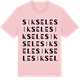 Pink Cotton t-shirt med Siksele ordlek t-shirt
