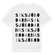 White t-shirt med Siksjöbodarna ordlek t-shirt