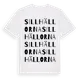 White t-shirt med Sillhällorna ordlek t-shirt