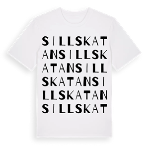 Sillskatan ordlek t-shirt – ekologisk bomull t-shirt från Pinshirt