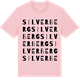 Pink Cotton t-shirt med Silverberg ordlek t-shirt