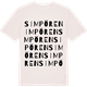 Vintage White t-shirt med Simpören ordlek t-shirt