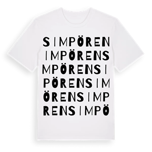 Simpören ordlek t-shirt – ekologisk bomull t-shirt från Pinshirt