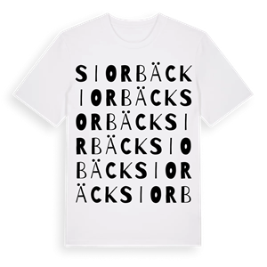 Siorbäck ordlek t-shirt – ekologisk bomull t-shirt från Pinshirt