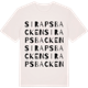 Vintage White t-shirt med Sirapsbacken ordlek t-shirt