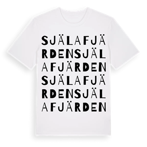 Själafjärden ordlek t-shirt – ekologisk bomull t-shirt från Pinshirt