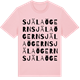 Pink Cotton t-shirt med Själaögern ordlek t-shirt