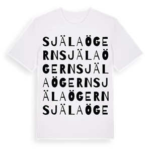 Själaögern ordlek t-shirt – ekologisk bomull t-shirt från Pinshirt
