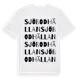 White t-shirt med Sjöbodhällan ordlek t-shirt