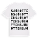 White t-shirt med Sjöbotten ordlek t-shirt