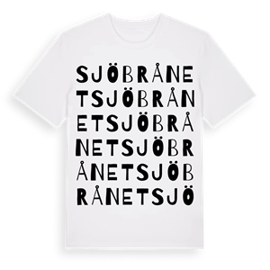 Sjöbrånet ordlek t-shirt – ekologisk bomull t-shirt från Pinshirt