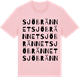 Pink Cotton t-shirt med Sjöbrännet ordlek t-shirt