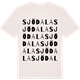 Vintage White t-shirt med Sjödala ordlek t-shirt