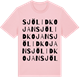 Pink Cotton t-shirt med Sjölidkojan ordlek t-shirt