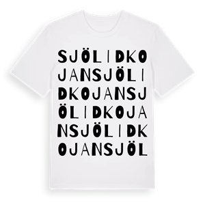 Sjölidkojan ordlek t-shirt – ekologisk bomull t-shirt från Pinshirt