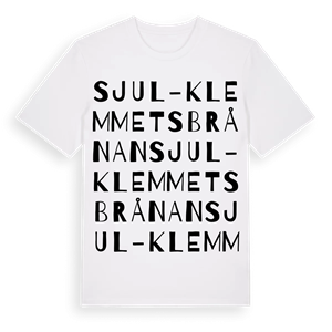 Sjul-Klemmetsbrånan ordlek t-shirt – ekologisk bomull t-shirt från Pinshirt