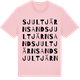 Pink Cotton t-shirt med Sjultjärnsand ordlek t-shirt