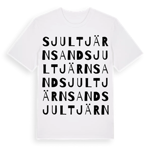 Sjultjärnsand ordlek t-shirt – ekologisk bomull t-shirt från Pinshirt
