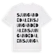 White t-shirt med Sjungande Dalen ordlek t-shirt