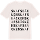 Vintage White t-shirt med Skafsbäcken ordlek t-shirt
