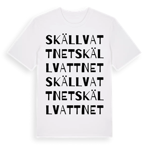 Skällvattnet ordlek t-shirt – ekologisk bomull t-shirt från Pinshirt