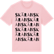 Pink Cotton t-shirt med Skäran ordlek t-shirt
