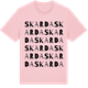 Pink Cotton t-shirt med Skarda ordlek t-shirt