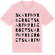 Pink Cotton t-shirt med Skarpmyrberget ordlek t-shirt