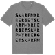 Mid Heather Gray t-shirt med Skarpmyrberget ordlek t-shirt
