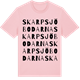 Pink Cotton t-shirt med Skarpsjöbodarna ordlek t-shirt