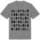 Mid Heather Gray t-shirt med Skarpsjöbodarna ordlek t-shirt