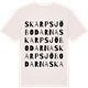 Vintage White t-shirt med Skarpsjöbodarna ordlek t-shirt