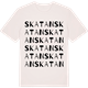 Vintage White t-shirt med Skatan ordlek t-shirt