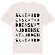 Vintage White t-shirt med Skataudden ordlek t-shirt