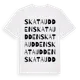 White t-shirt med Skataudden ordlek t-shirt