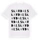 White t-shirt med Skavdal ordlek t-shirt