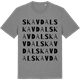 Mid Heather Gray t-shirt med Skavdal ordlek t-shirt