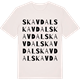 Vintage White t-shirt med Skavdal ordlek t-shirt