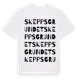 White t-shirt med Skeppsgrundet ordlek t-shirt