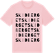 Pink Cotton t-shirt med Skidberget ordlek t-shirt