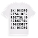 White t-shirt med Skidberget ordlek t-shirt