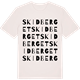 Vintage White t-shirt med Skidberget ordlek t-shirt
