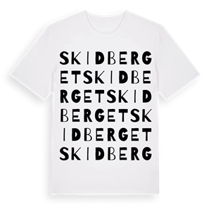 Skidberget ordlek t-shirt – ekologisk bomull t-shirt från Pinshirt
