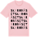Pink Cotton t-shirt med Skironäset ordlek t-shirt