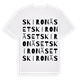 White t-shirt med Skironäset ordlek t-shirt