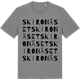 Mid Heather Gray t-shirt med Skironäset ordlek t-shirt