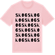 Pink Cotton t-shirt med Skog ordlek t-shirt