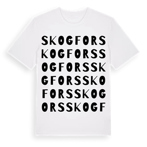 Skogfors ordlek t-shirt – ekologisk bomull t-shirt från Pinshirt